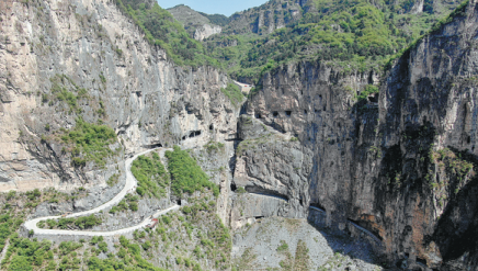 Cliffside road opens up secluded village